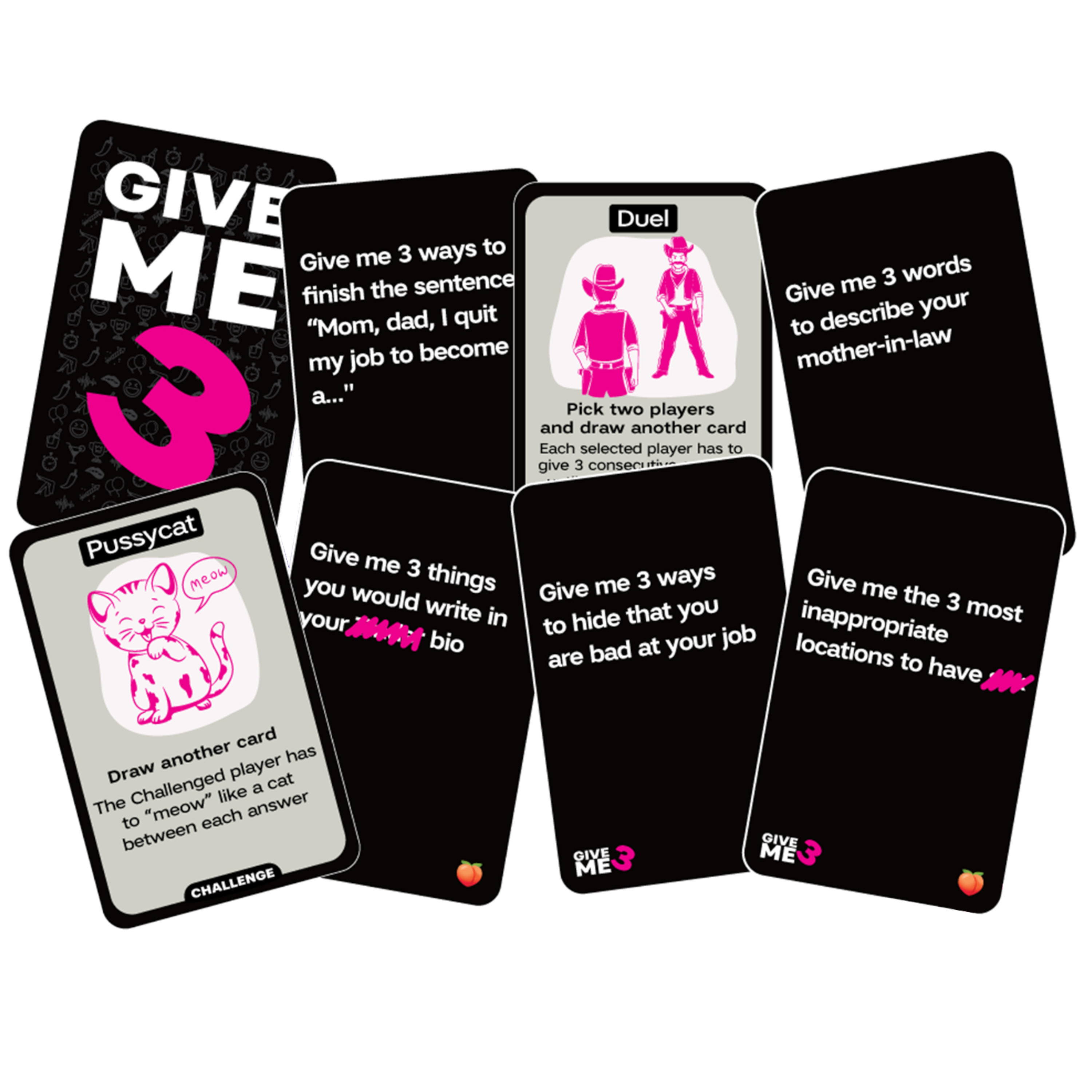GIVE ME 3 Party - The Speak-Before-You-Think Party Game