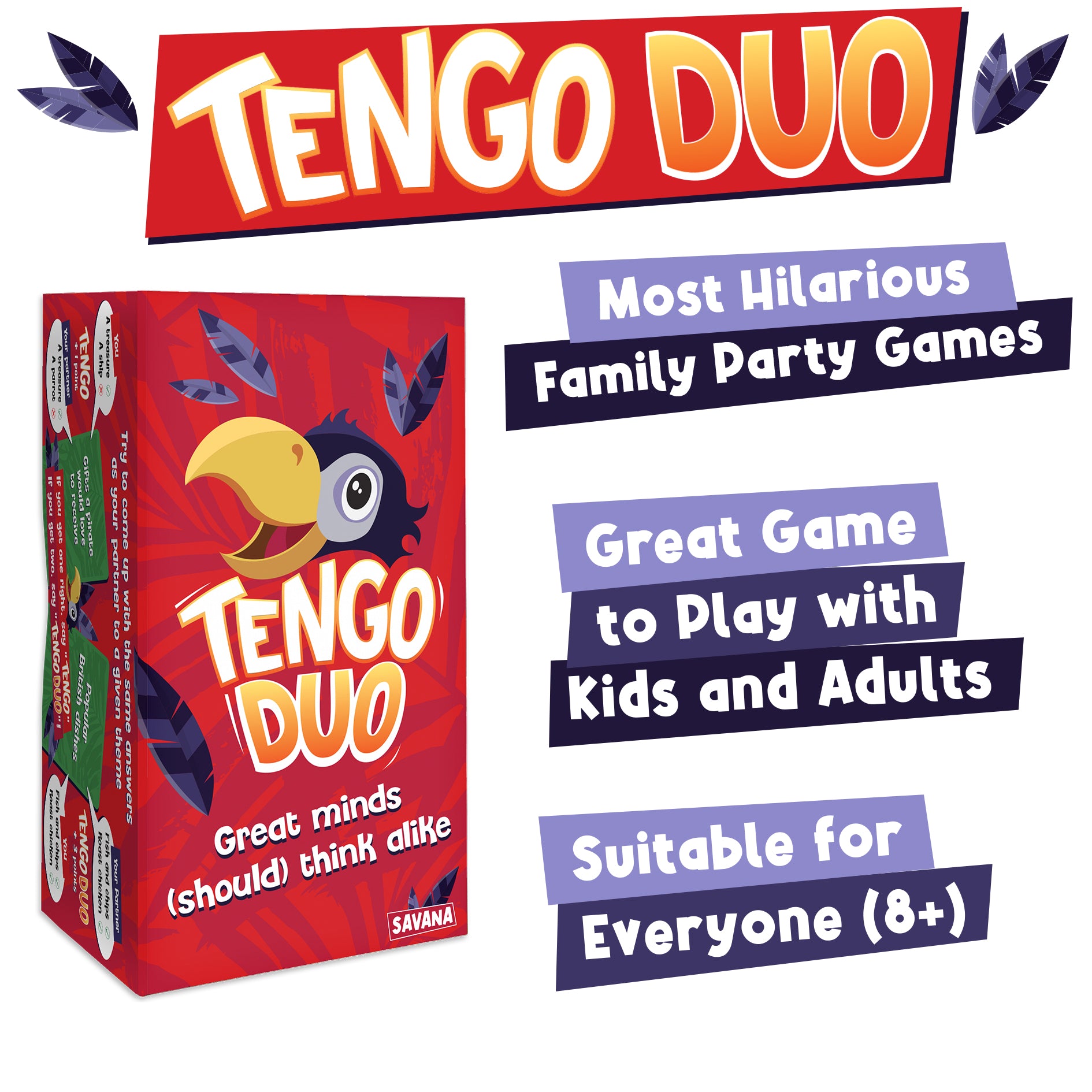 Tengo Duo – Gioco Da Tavolo Cooperativo Di Carte Per Famiglie E Feste – Indovina Le Risposte E Vinci!