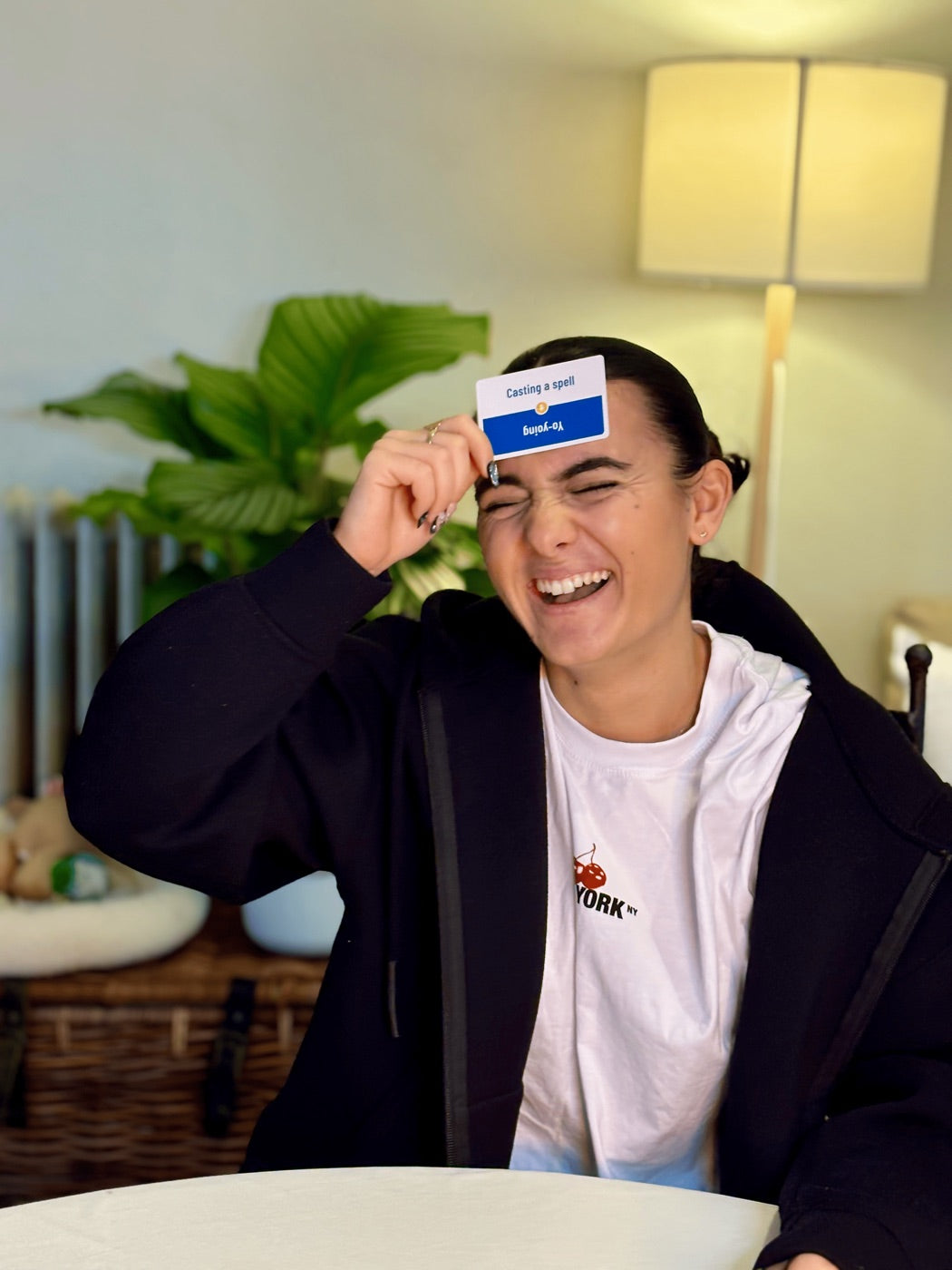 Bunny Hops card on forehead gameplay