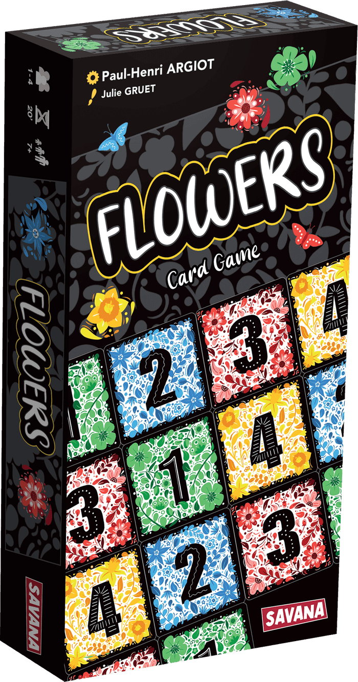 Flowers card game box