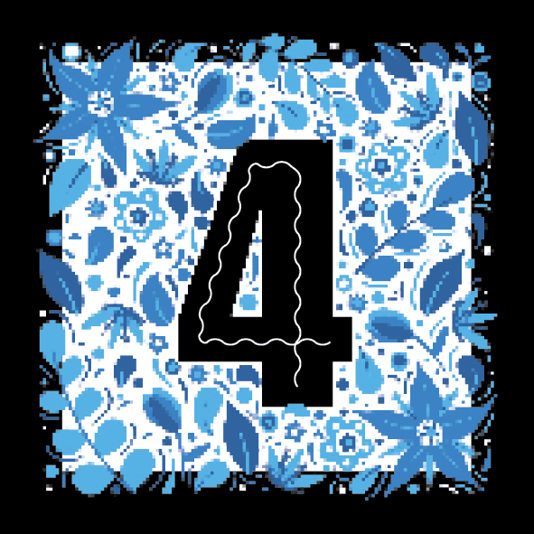 Blue flower card