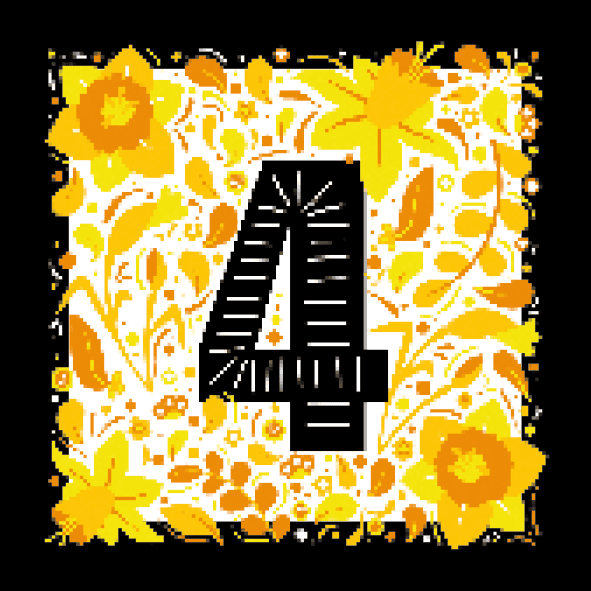 Yellow flower card